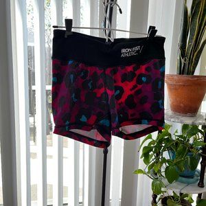 Iron Fist Athletic Animal Print Workout Shorts size M